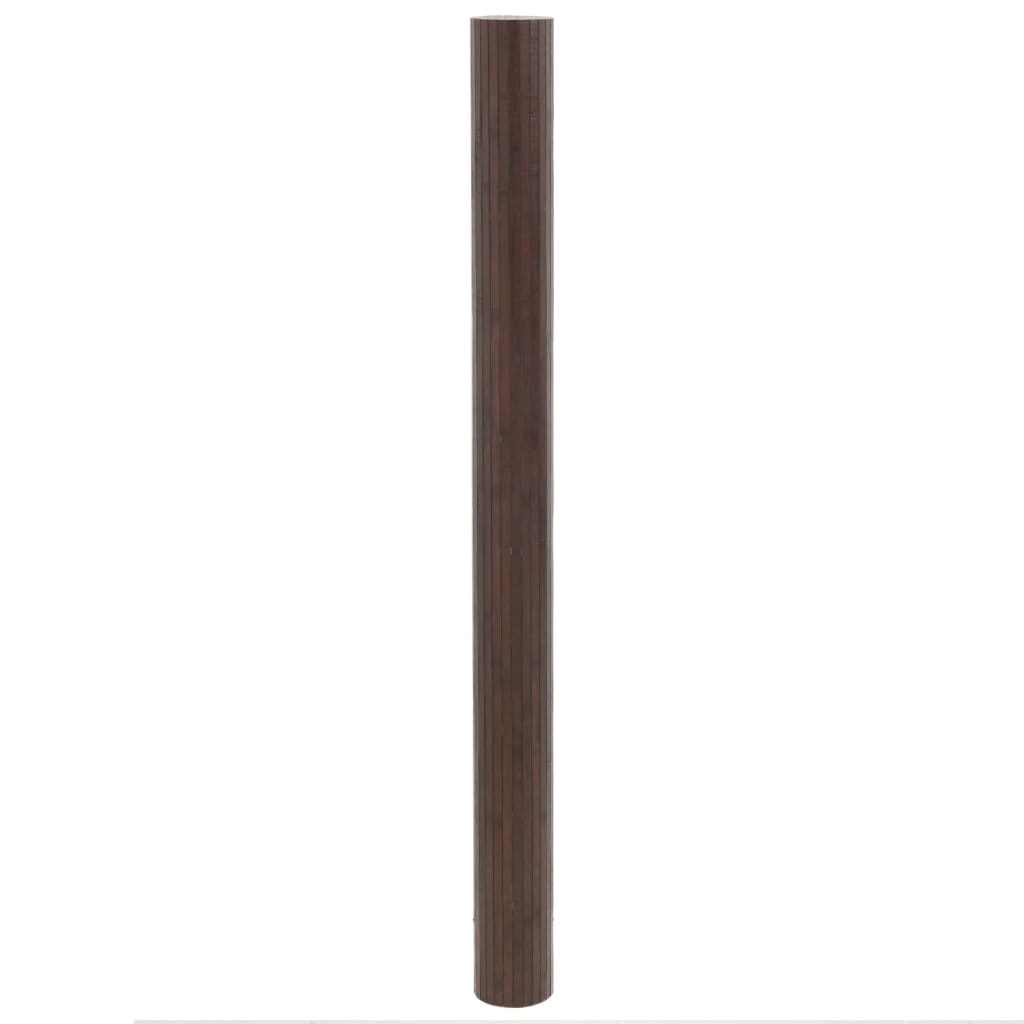 Tappeto Rettangolare Marrone Scuro 80x200 cm in Bambù