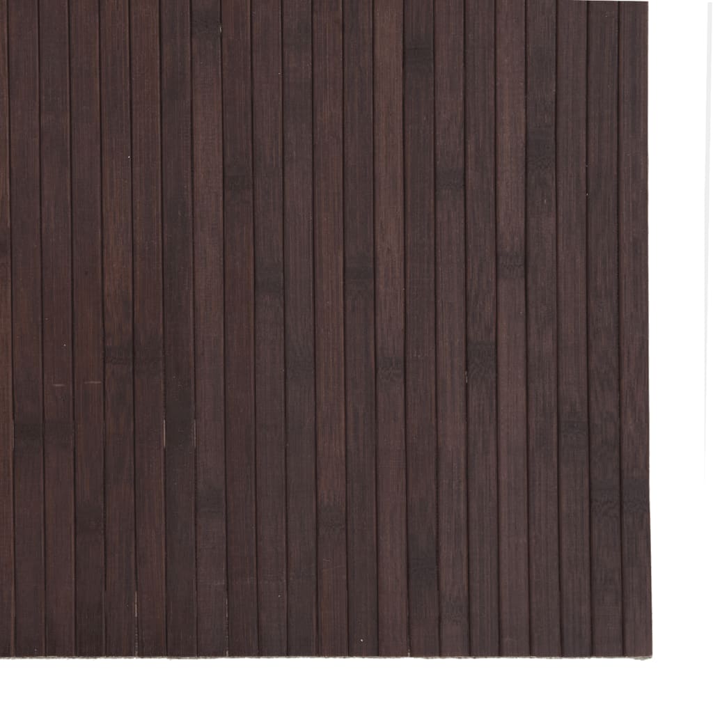 Tappeto Rettangolare Marrone Scuro 80x200 cm in Bambù