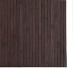 Tappeto Rettangolare Marrone Scuro 80x200 cm in Bambù