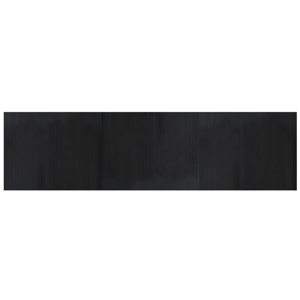 Tappeto Rettangolare Nero 80x300 cm in Bambù