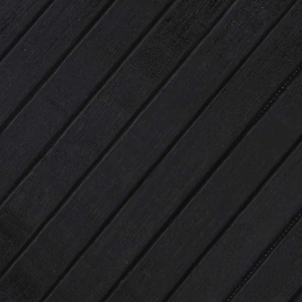 Tappeto Rettangolare Nero 80x300 cm in Bambù