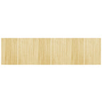 Tappeto Rettangolare Natura Chiaro 80x300 cm in Bambù