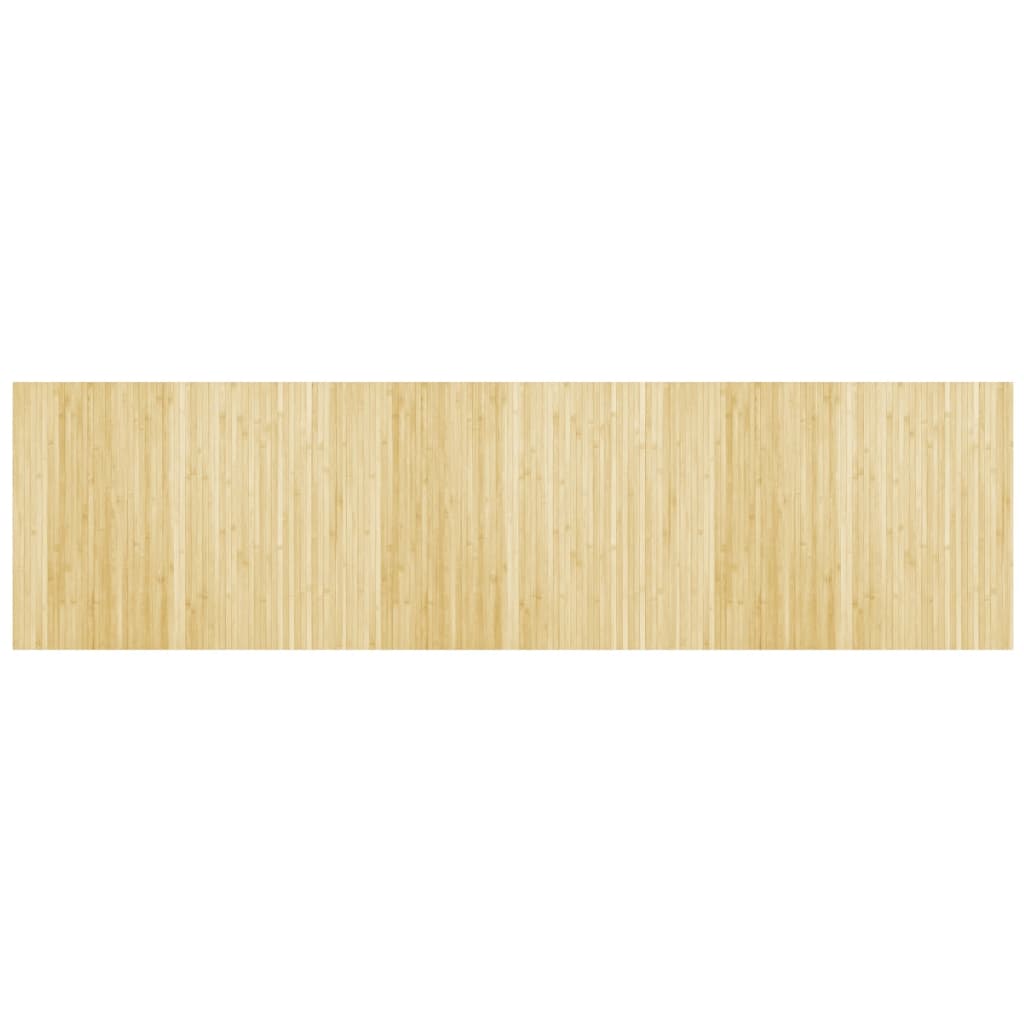 Tappeto Rettangolare Natura Chiaro 80x300 cm in Bambù