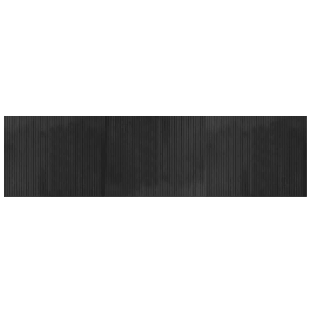 Tappeto Rettangolare Grigio 80x300 cm in Bambù