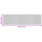 Tappeto Rettangolare Grigio 80x300 cm in Bambù