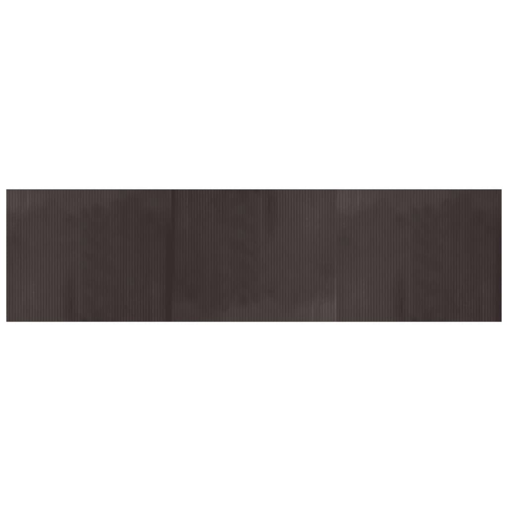 Tappeto Rettangolare Marrone Scuro 80x300 cm in Bambù