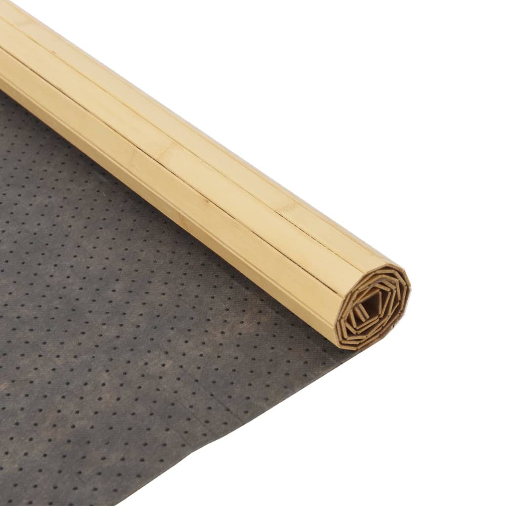 Tappeto Rettangolare Natura Chiaro 80x400 cm in Bambù