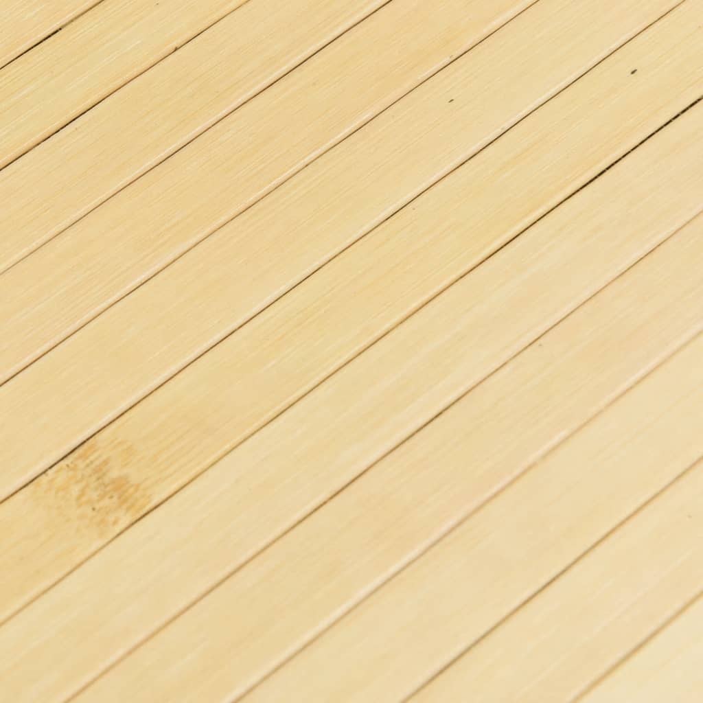 Tappeto Rettangolare Natura Chiaro 80x400 cm in Bambù