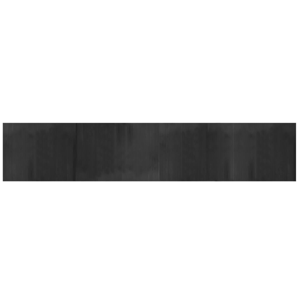 Tappeto Rettangolare Grigio 80x400 cm in Bambù