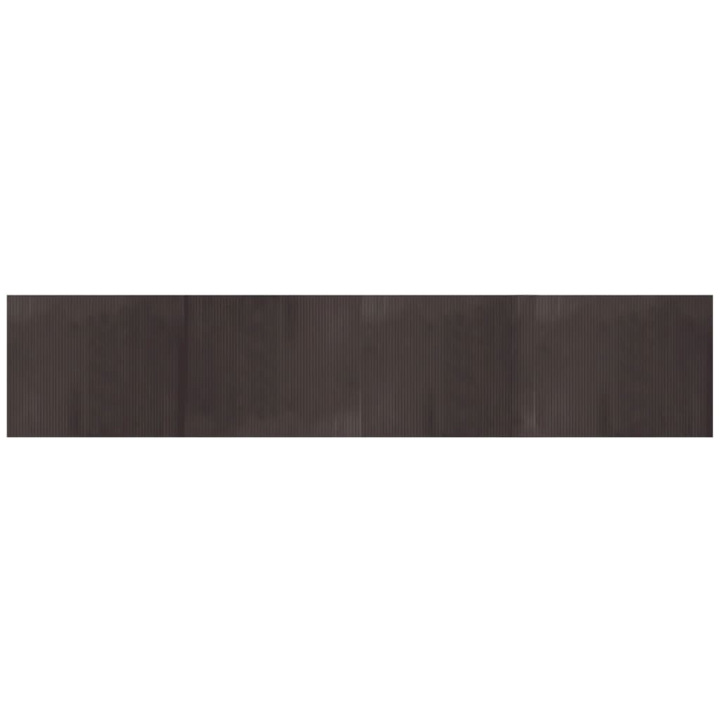 Tappeto Rettangolare Marrone Scuro 80x400 cm in Bambù