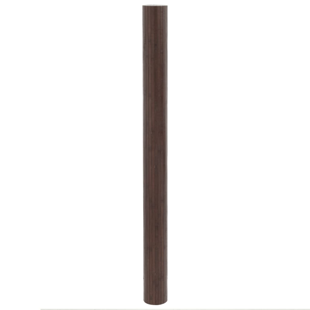 Tappeto Rettangolare Marrone Scuro 80x400 cm in Bambù