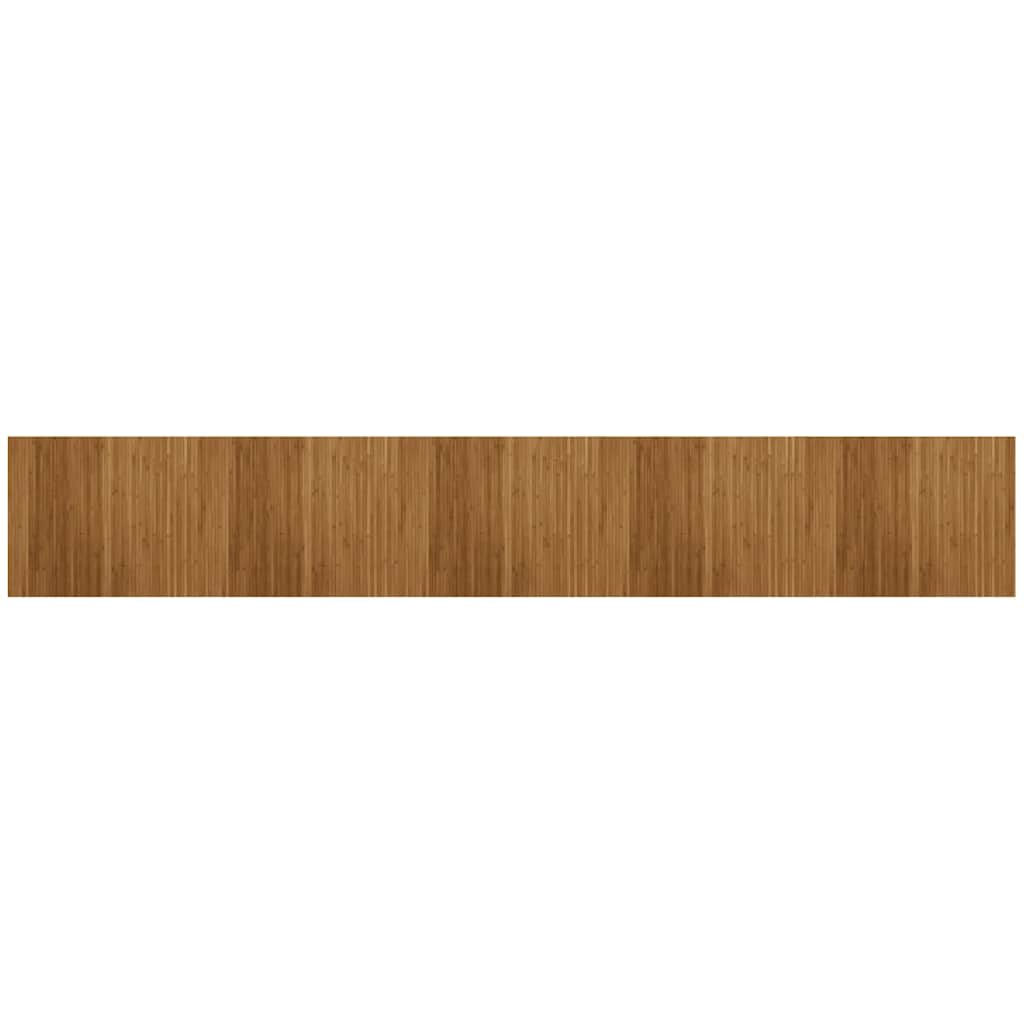 Tappeto Rettangolare Marrone 80x500 cm in Bambù