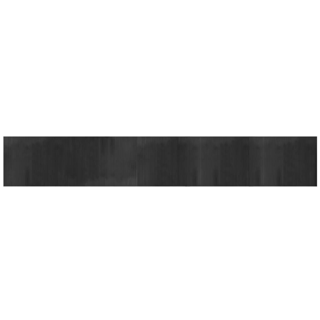 Tappeto Rettangolare Grigio 80x500 cm in Bambù