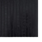 Tappeto Rettangolare Nero 100x100 cm in Bambù