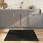 Tappeto Rettangolare Nero 100x100 cm in Bambù