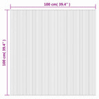 Tappeto Rettangolare Marrone 100x100 cm in Bambù