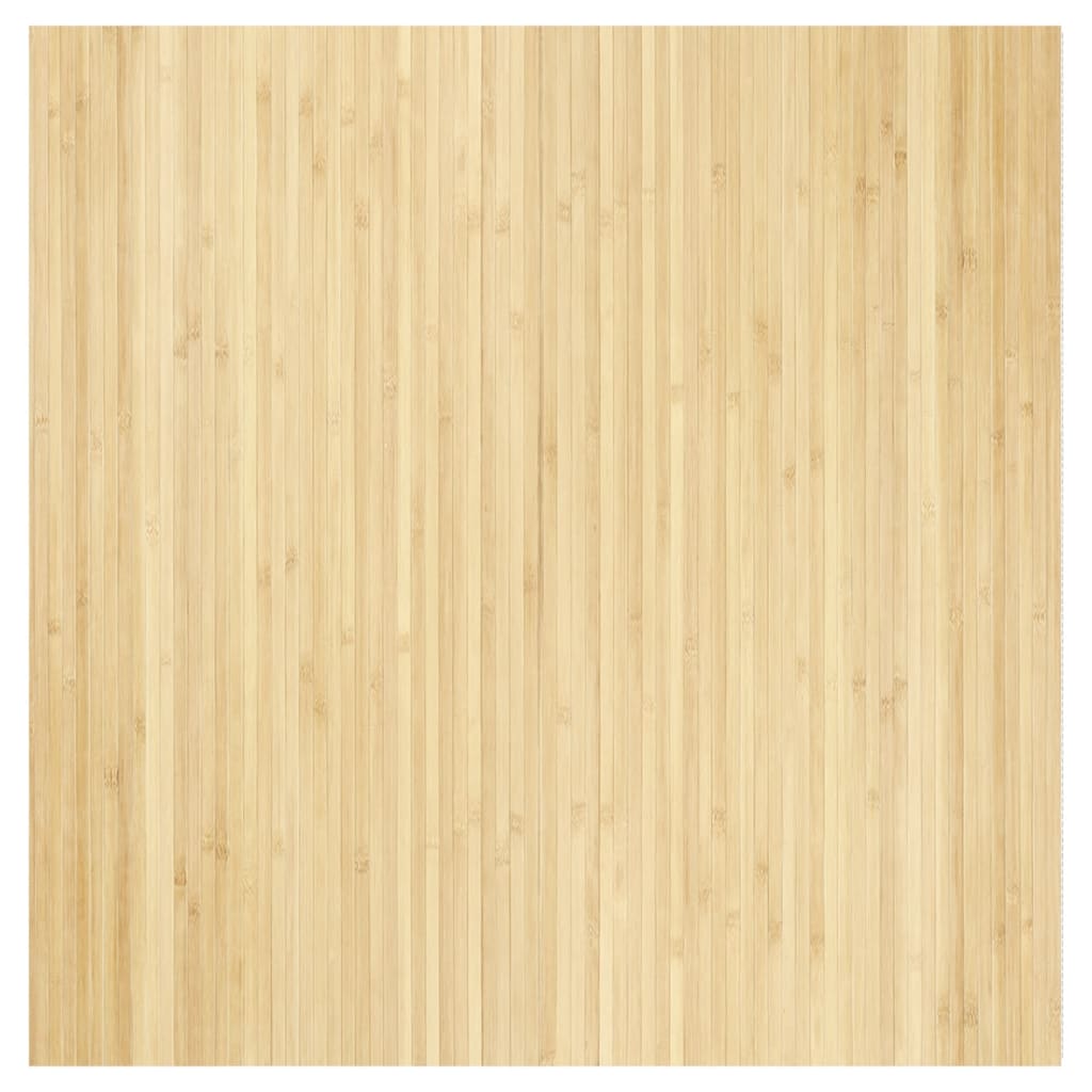 Tappeto Rettangolare Naturale Chiaro 100x100 cm in Bambù