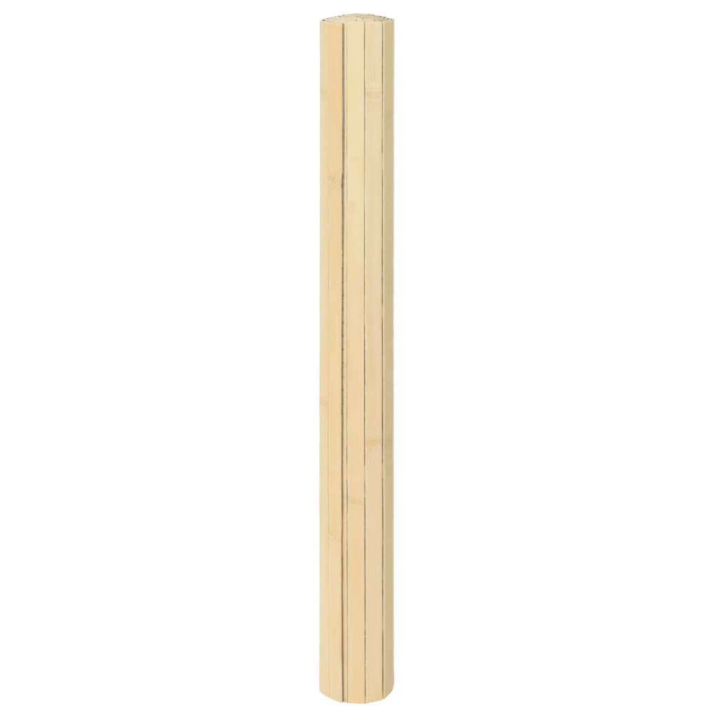 Tappeto Rettangolare Naturale Chiaro 100x100 cm in Bambù