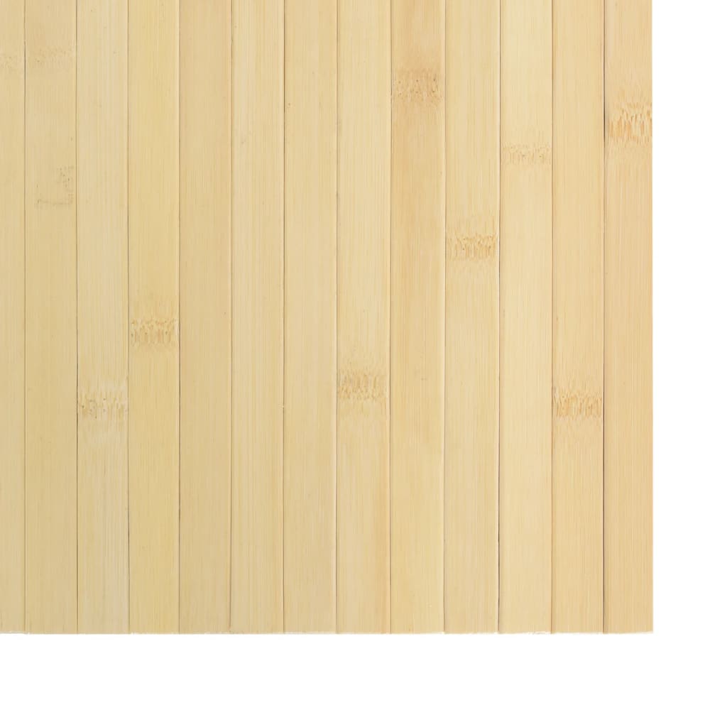 Tappeto Rettangolare Naturale Chiaro 100x100 cm in Bambù