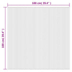Tappeto Rettangolare Naturale Chiaro 100x100 cm in Bambù