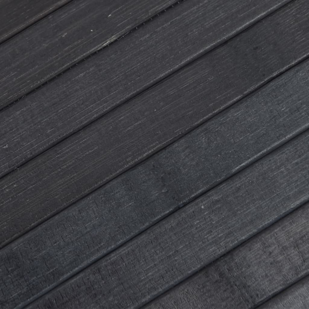 Tappeto Rettangolare Grigio 100x100 cm in Bambù