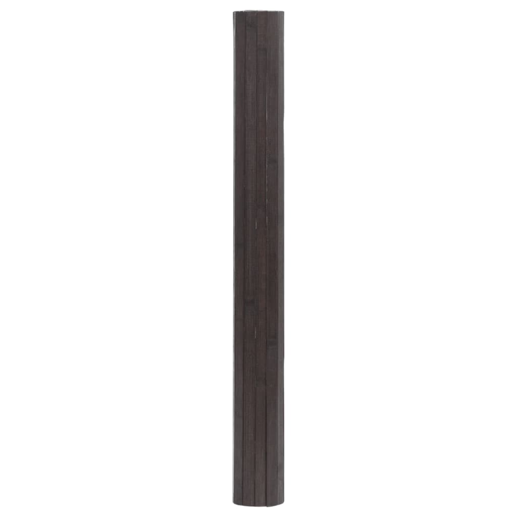 Tappeto Rettangolare Marrone Scuro 100x100 cm in Bambù