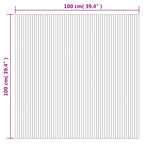 Tappeto Rettangolare Marrone Scuro 100x100 cm in Bambù