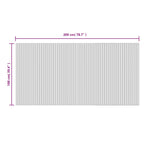Tappeto Rettangolare Nero 100x200 cm in Bambù