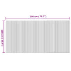 Tappeto Rettangolare Naturale 100x200 cm in Bambù