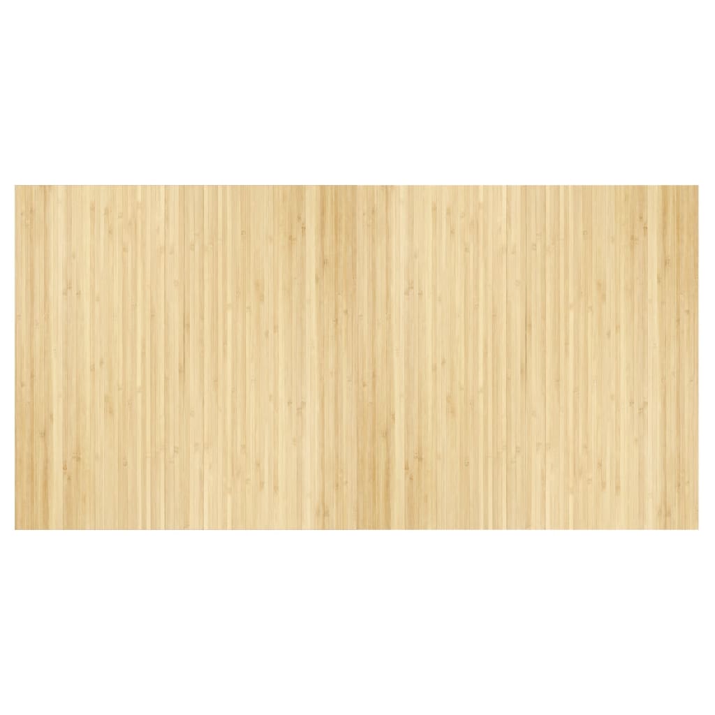Tappeto Rettangolare Naturale Chiaro 100x200 cm in Bambù