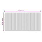 Tappeto Rettangolare Grigio 100x200 cm in Bambù
