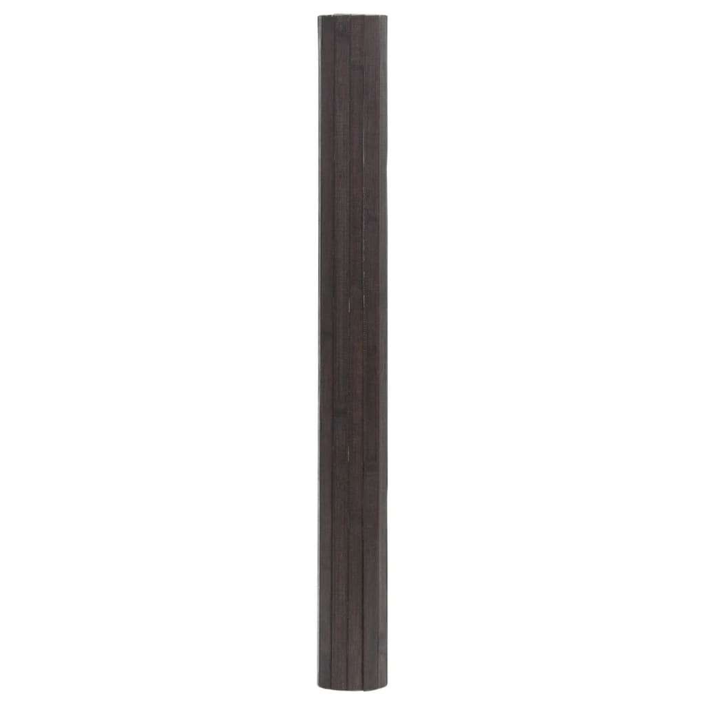 Tappeto Rettangolare Marrone Scuro 100x200 cm in Bambù