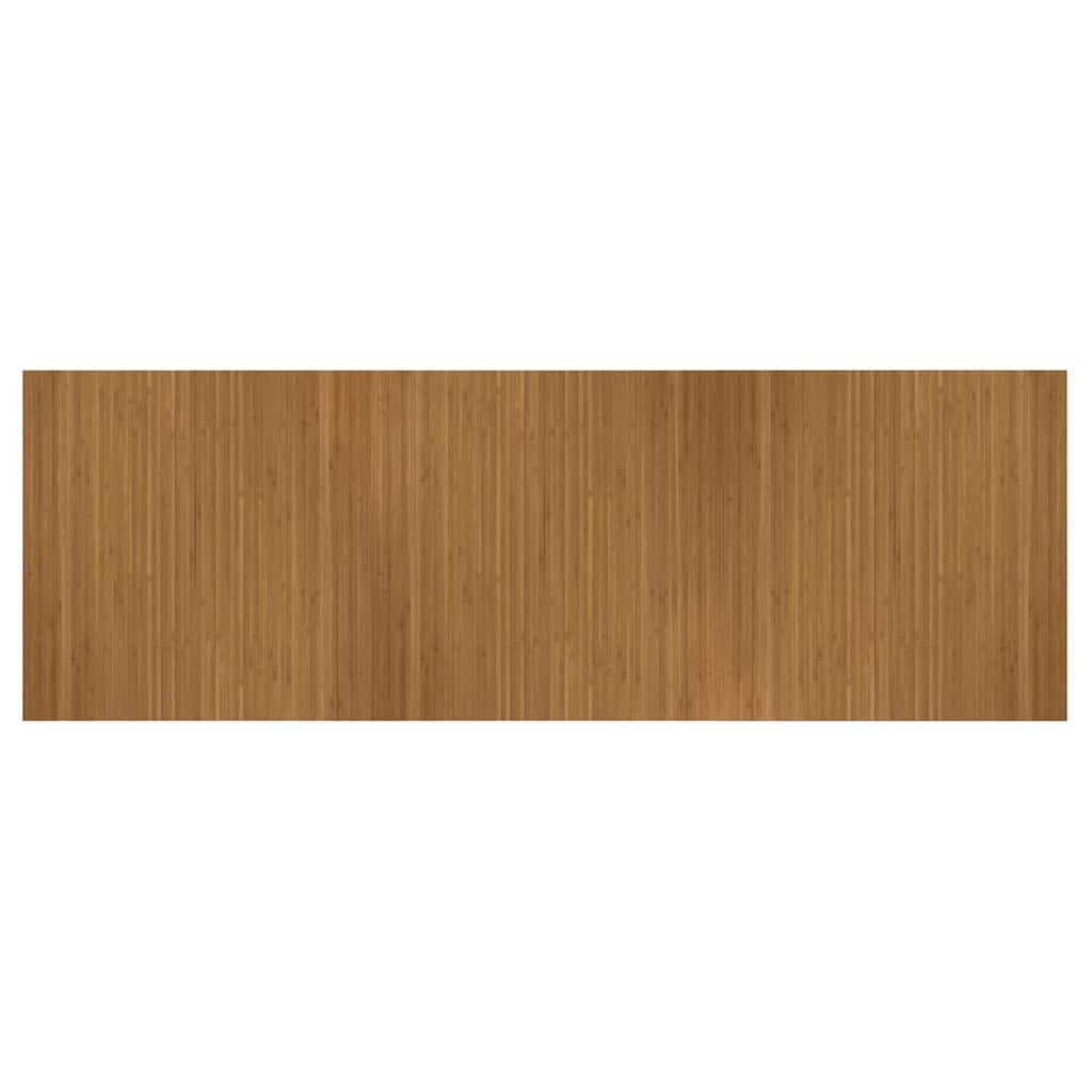 Tappeto Rettangolare Marrone 100x300 cm in Bambù