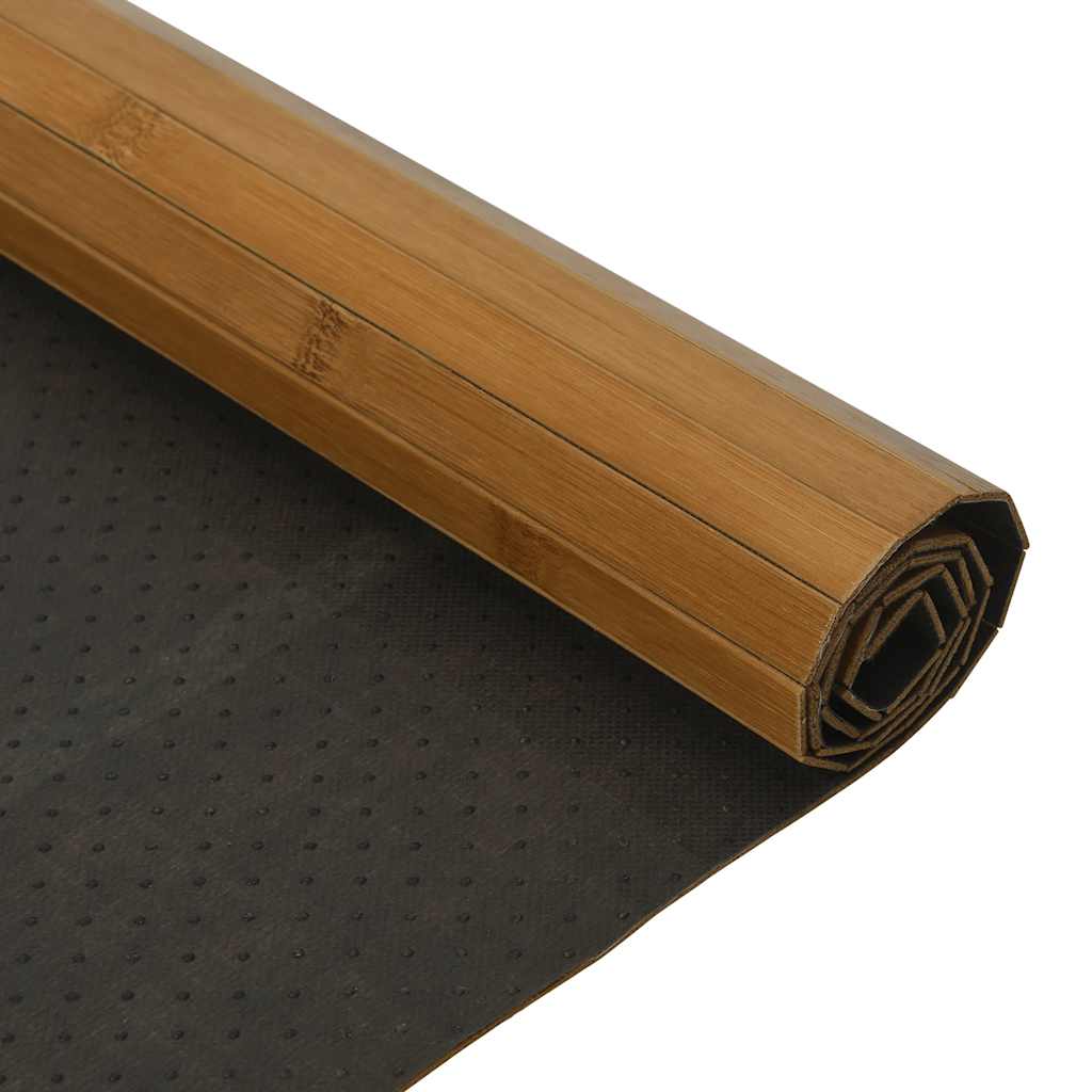 Tappeto Rettangolare Marrone 100x300 cm in Bambù