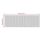 Tappeto Rettangolare Marrone 100x300 cm in Bambù