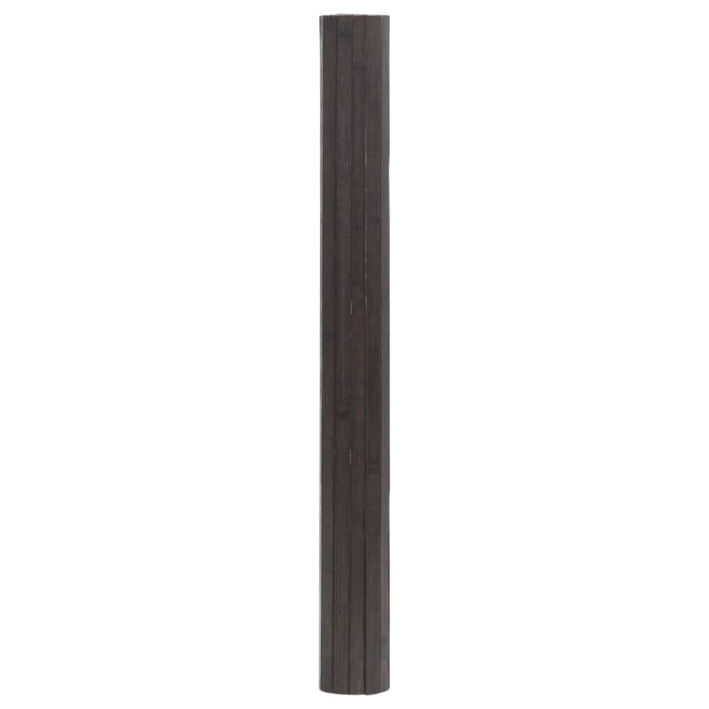 Tappeto Rettangolare Marrone Scuro 100x300 cm in Bambù
