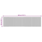 Tappeto Rettangolare Nero 100x400 cm in Bambù