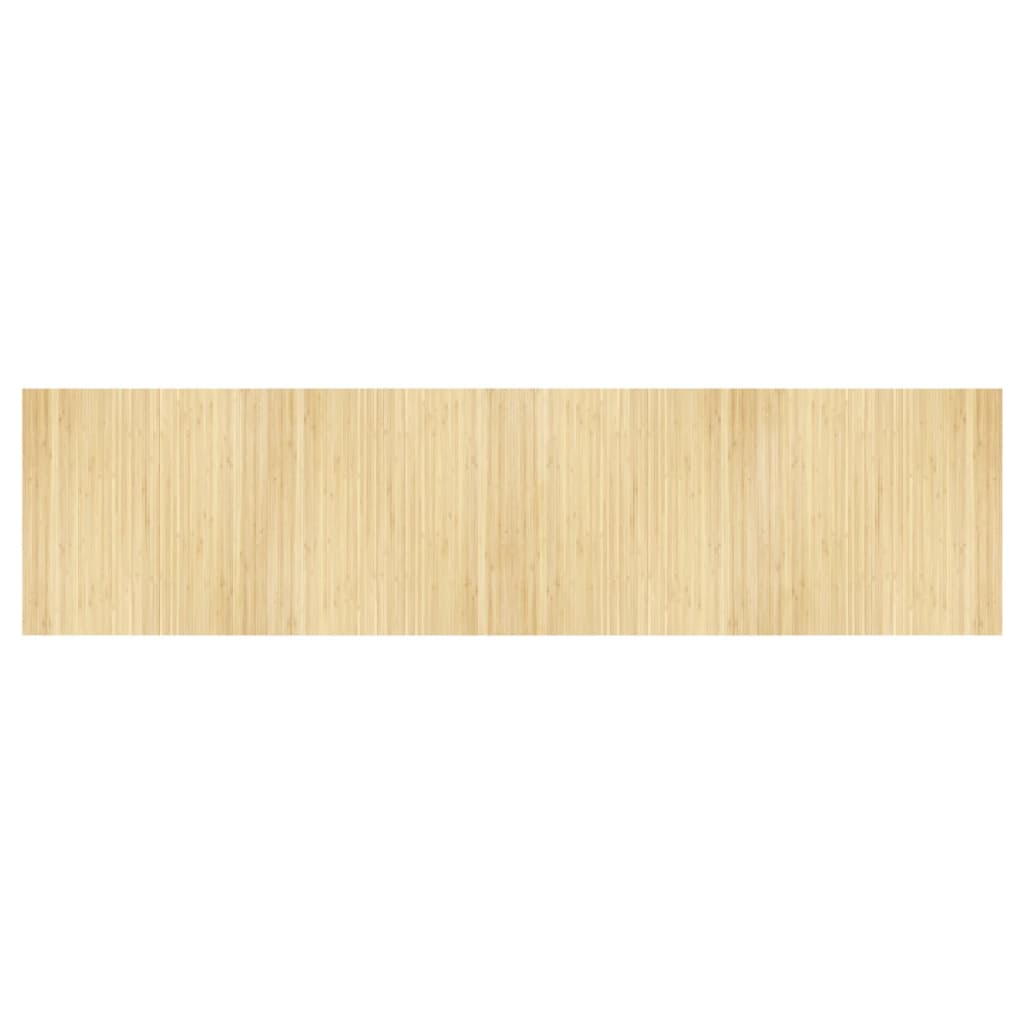 Tappeto Rettangolare Natura Chiaro 100x400 cm in Bambù