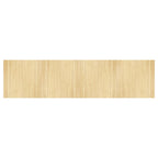 Tappeto Rettangolare Natura Chiaro 100x400 cm in Bambù