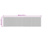 Tappeto Rettangolare Natura Chiaro 100x400 cm in Bambù