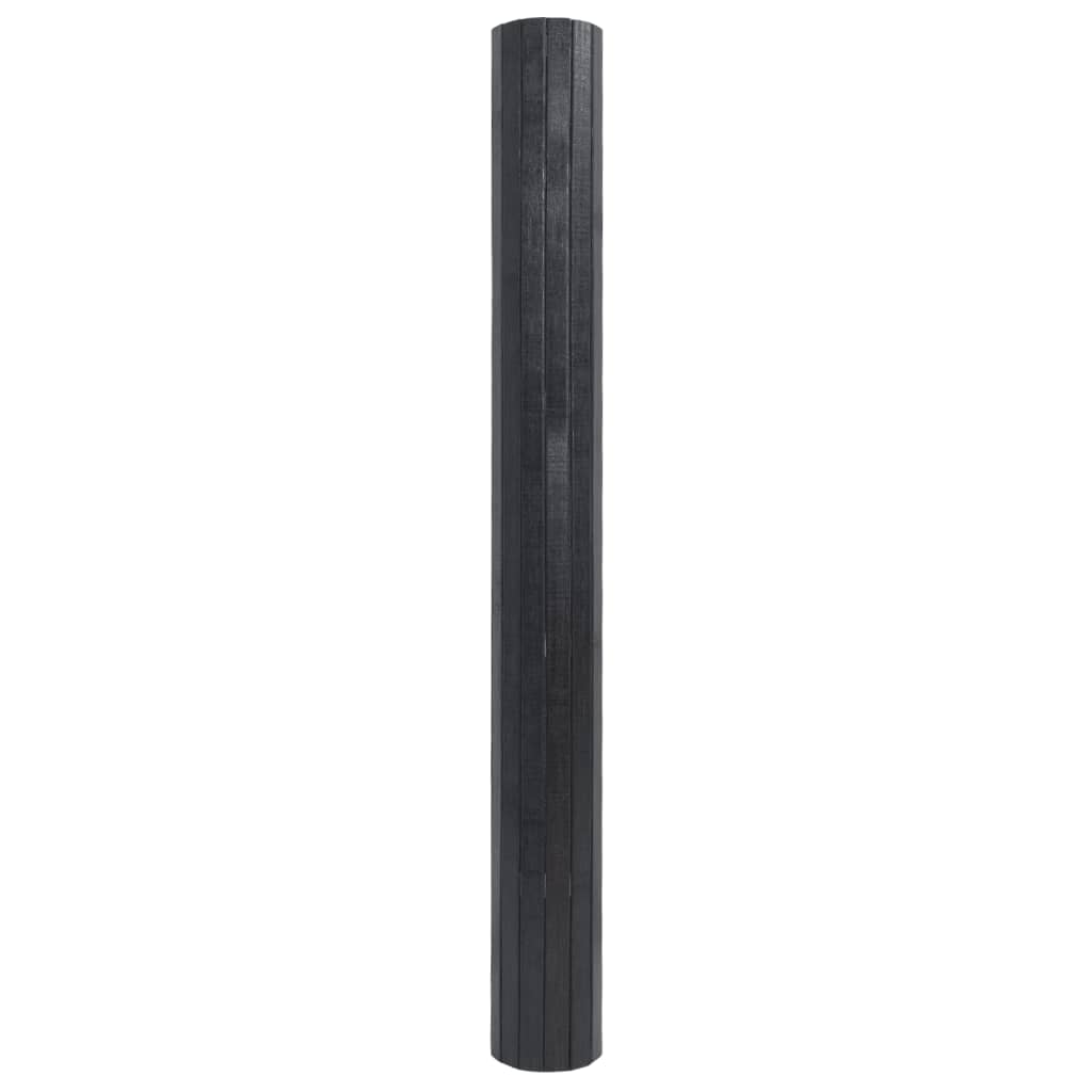 Tappeto Rettangolare Grigio 100x400 cm in Bambù