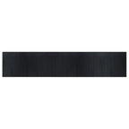Tappeto Rettangolare Nero 100x500 cm in Bambù