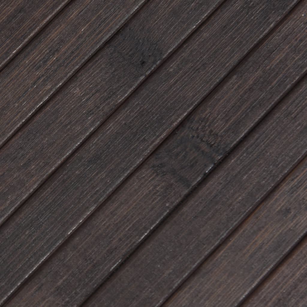 Tappeto Rettangolare Marrone Scuro 100x500 cm in Bambù