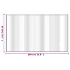 Tappeto Rettangolare Marrone 60x100 cm in Bambù