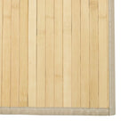 Tappeto Rettangolare Naturale Chiaro 60x100 cm in Bambù