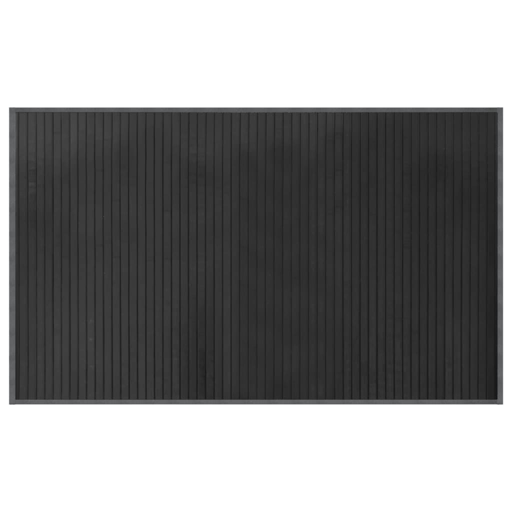 Tappeto Rettangolare Grigio 60x100 cm in Bambù
