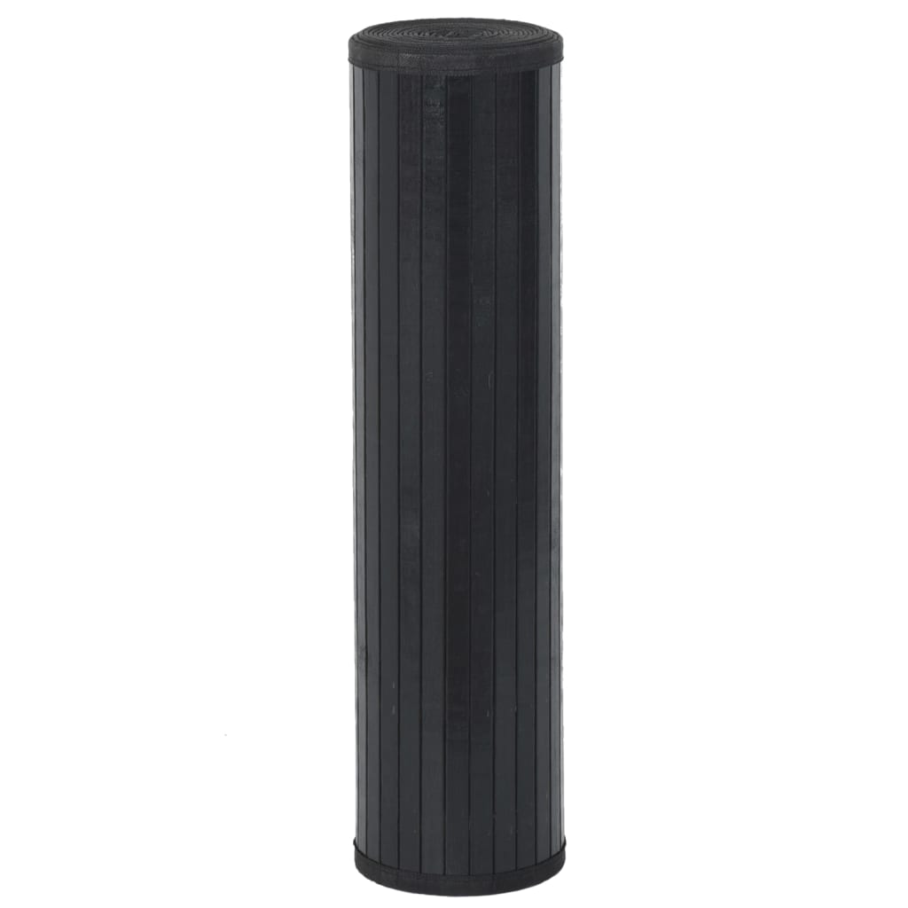 Tappeto Rettangolare Nero 60x200 cm in Bambù