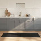 Tappeto Rettangolare Nero 60x200 cm in Bambù