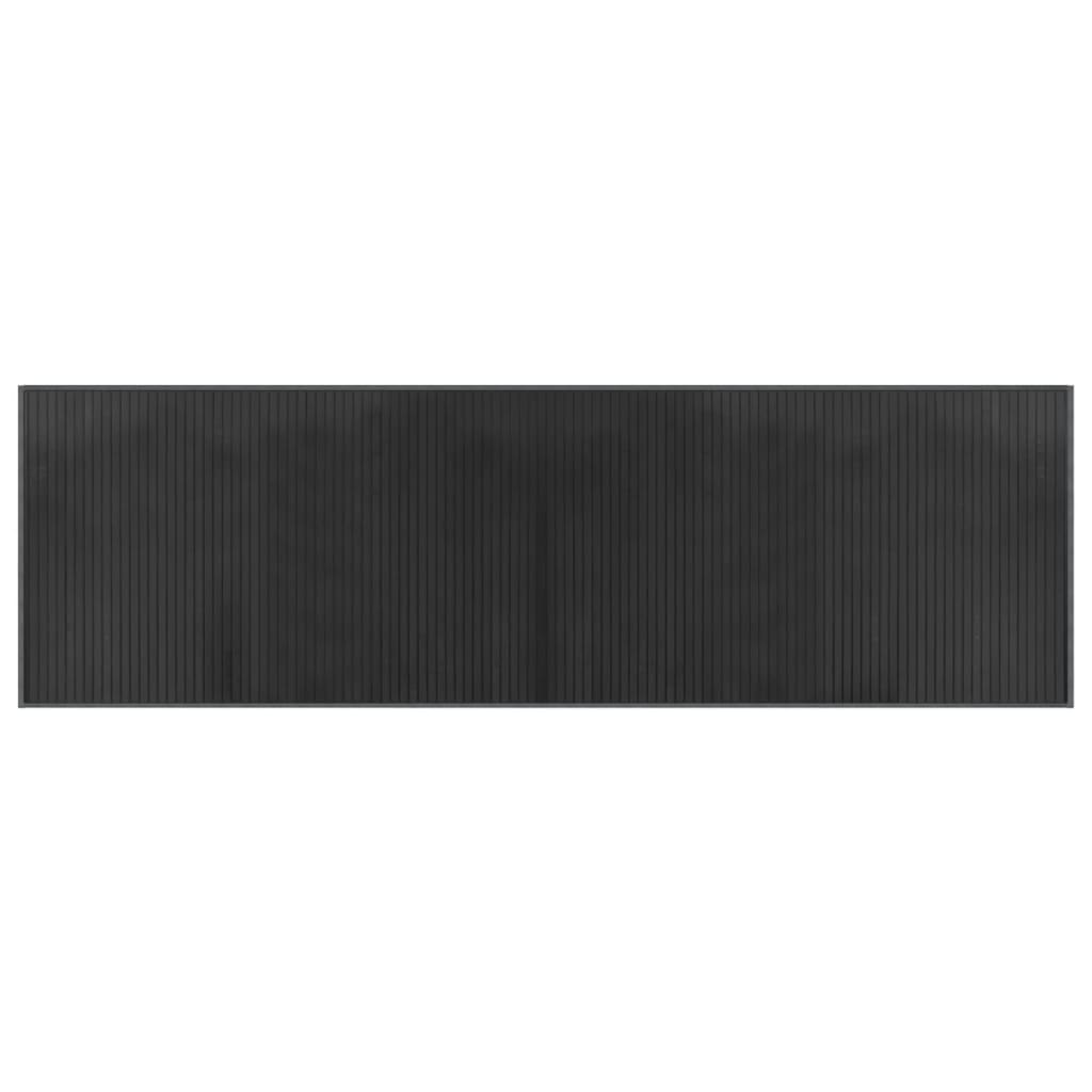 Tappeto Rettangolare Grigio 60x200 cm in Bambù