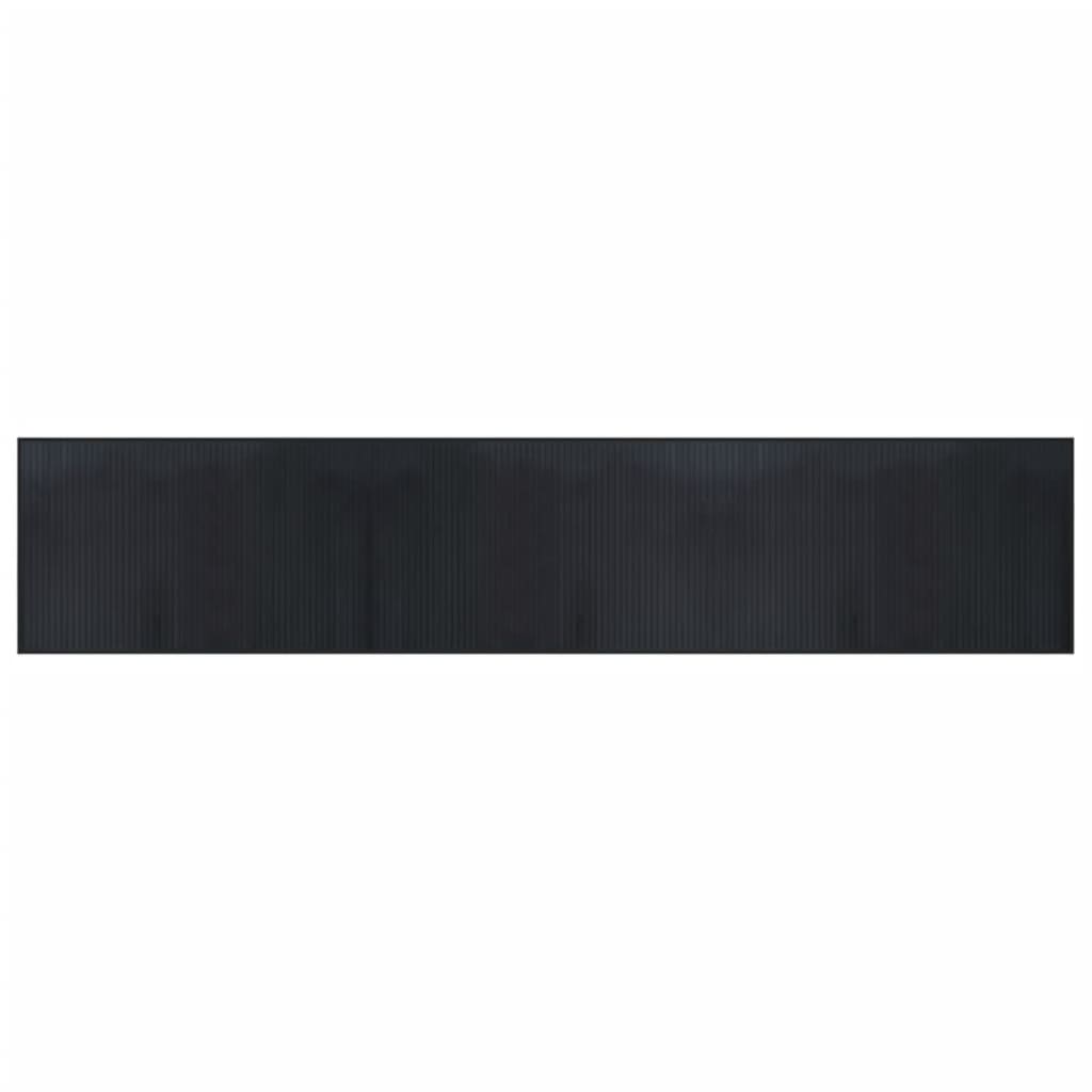 Tappeto Rettangolare Nero 60x300 cm in Bambù
